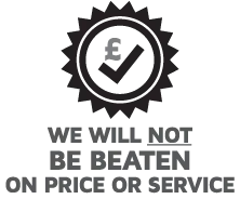 we will NOT be beaten on price or service