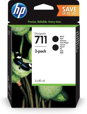 HP No. 711 Black 80-ml - 2 Pack - P2V31A