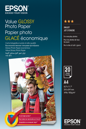 Epson Value Glossy Photo Paper - A4 - 20 sheets